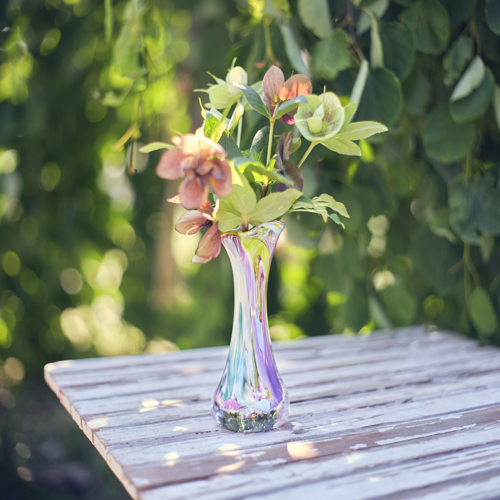 幸愛硝子（ユキエガラス）花瓶 オブジェ硝子 - 花瓶
